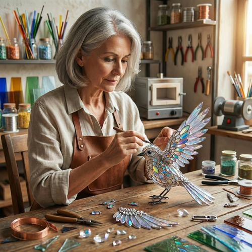 Handmade Glass Kingfisher